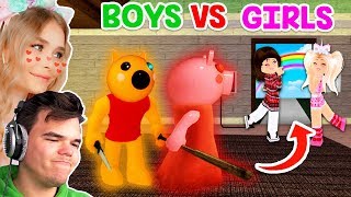 GIRLS VS BOYS In PIGGY Roblox [upl. by Persas864]