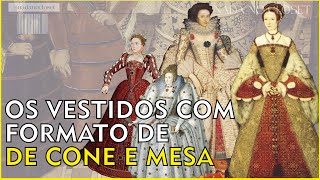 História da moda  Farthingale  Vertugado as armações de saias do século 1516 [upl. by Nanfa327]