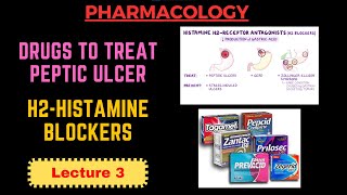 H2Histamine Antagonists  GIT Pharmacology  Drug to treat Peptic Ulcer By MrMedico [upl. by Clippard]