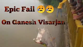 Epic Fail during Ganesh Visarjan 😮😮  Be Careful  Stay Safe🥺 [upl. by Schuman]