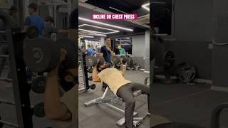 INCLINE DB CHEST PRESS  60Kgs x 10Reps  UPPER CHEST WORKOUTpractice gym chestworkout chest [upl. by Delmore557]