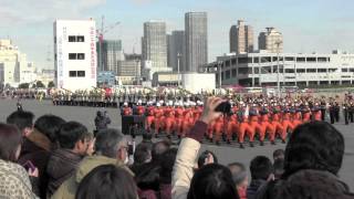 東京消防出初式2012小隊操練〜歩行舞台行進〜機械舞台行進 [upl. by Siva]