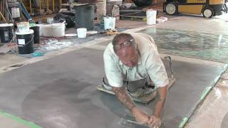 Concrete Resurfacing  Skimcoat Overlay Application [upl. by Raimes]