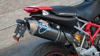 Ducati Hypermotard 1100S with Termignoni Exhaust system [upl. by Tenneb298]