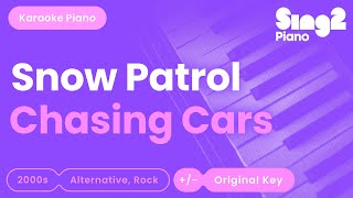 Snow Patrol  Chasing Cars Piano Karaoke [upl. by Nyre]