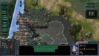 Squads 1  Zealots and Colossi on higher ground vs 600 Zerglings [upl. by Mahda]