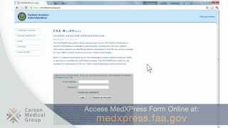 How to Fill Out FAA MedXPress Form Online  Carson Medical Group [upl. by Plume338]