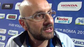 FIVBWorldLeague  ItaliaPolonia 31 intervista a Mauro Berruto [upl. by Fitzsimmons]