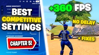 The BEST COMPETITIVE SETTINGS for Fortnite Chapter 5 More FPS amp Less Input Delay [upl. by Nuhsal]