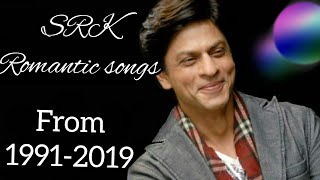 BEST ROMANTIC SONGS OF SHAHRUKH KHAN 19912019  EVERGREEN HITS [upl. by Nofets]