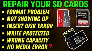 SD Card Format Problem  Memory Card Not Formatting  How To Fix Sd Card Not Showing On Pc [upl. by Tacy]