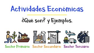 🌎 ¿Qué son las Actividades Económicas 💰 Sector primario secundario y terciario 🌎 Fácil y Rápido [upl. by Alicea]