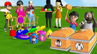 Scary Teacher 3D vs Squid Game Crocodile Teeth and Wood Honeycomb Candy Challenge with Coffin Dance [upl. by Sapowith]