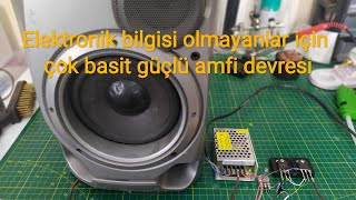 Elektronik bilgisi olmayan herkes için basit güçlü amfi devresi B688  D718 Transistor [upl. by Conal258]