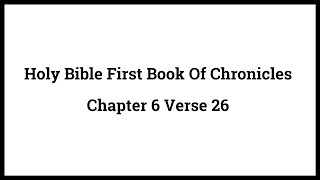 Holy Bible First Book Of Chronicles 626 [upl. by Aldwin]