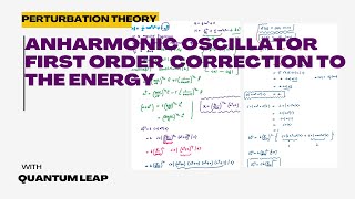 04anharmonic oscillator first order correction to the energy [upl. by Walley]