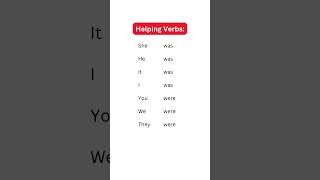 Helping verbs WasWere  Past tense be verbs beverbs waswere auxiliaryverbs shorts [upl. by Ainak]