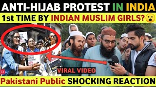 ANTIHIJAB PROTEST IN INDIA BY MUSLIM GIRLS  PAKISTANI PUBLIC REACTION ON INDIA  REAL TV [upl. by Kindig807]