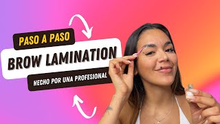 ➡️ Laminado de cejas en casa  Como hacer un brow lamination INICIANTES [upl. by Anin752]