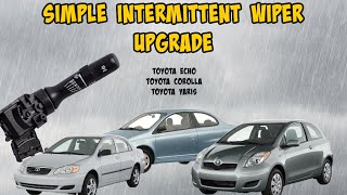 Toyota Echo Yaris and Corolla Intermittent Wiper Upgrade Its easy [upl. by Thurstan]