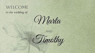 Wedding Ceremony of Marta and Timothy Dabbs￼ [upl. by Orose]