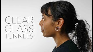 Clear Glass Tunnels 0G  1 amp 14quot Inch  UrbanBodyJewelrycom [upl. by Chae]