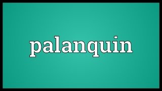 Palanquin Meaning [upl. by Olodort]