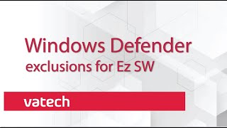 Viewer SW Windows Defender exclusions for Ez SW [upl. by Nired]