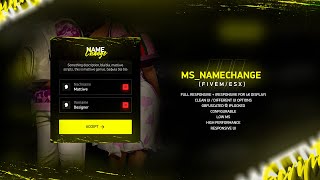 FiveM  ESX Namechange system  msnamechange [upl. by Wilhelmine]