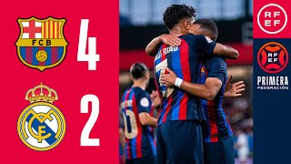 RESUMEN  FC Barcelona Atlètic 42 Real MadridCastilla  Playoffs  1ª Eliminatoria  Ida [upl. by Namia421]