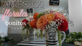 ARREGLOS FLORALES EN TAZA Fáciles y Bonitos [upl. by Ajiat]