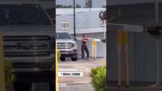 Brightline train collides with pickup truck in Miami Florida on NE 1st Ave [upl. by Coke346]