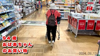 94歳おばあちゃん 猛暑の中買い物4軒はしごする 道の駅、スーパー、カインズ、セリア他 [upl. by Lorinda900]