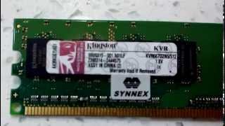 Kingston DDR2 667MHz 512MB 金士頓桌機記憶體 KVR667D2N5512 20150308 宅爸詹姆士 [upl. by Zetnod]