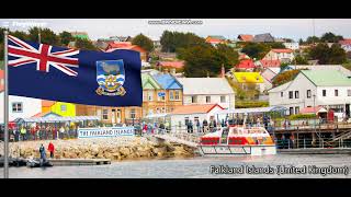 Falkland Islands Flag and Territorial Anthem [upl. by Ittap927]