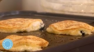 Blueberry and Banana Walnut Pancakes  Martha Stewart [upl. by Oicaroh784]