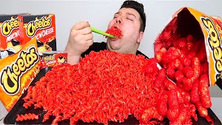 FLAMIN HOT CHEETOS MAC N CHEESE • Mukbang amp Recipe [upl. by Ailati129]