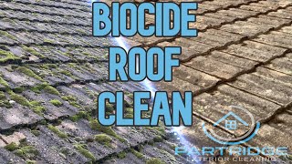 How To Use Biocide To Softwash A Roof  Partridge Exterior Cleaning [upl. by Urbana]