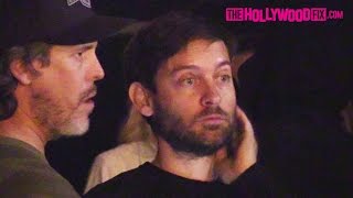 Tobey Maguire Enjoys The Single Life At The RTA Clothing Launch Party On Melrose 121016 [upl. by Clarence991]