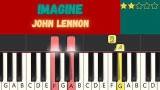 IMAGINE  JOHN LENNON  Tutorial di pianoforte numerato [upl. by Halie401]