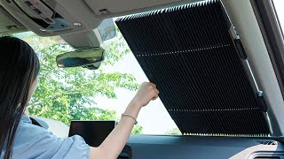 Retractable Car Windshield Sun shade Review 2020 —— Convenient and Adjustable [upl. by Pritchard33]