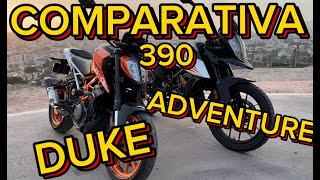 COMPARATIVA KTM 390  DUKE Y ADVENTURE [upl. by Alael746]