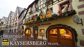 KAYSERSBERG 🇫🇷 🎄Christmas Walk  marché de noël  Alsace France 4K 50p HDR [upl. by Ahserak]