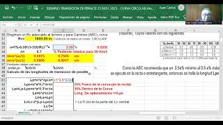 VIDEO NÂş 2 TRANSICIĂ“N DEL PERALTE EN CURVAS CIRCULARES 23 nov 2023 [upl. by Novick]