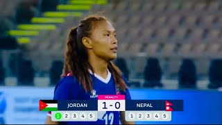 WAFF 2024 Womens Championship  Finals  Jordan vs Nepal penalty shootout jordan5 Nepal4 [upl. by Suoinuj765]