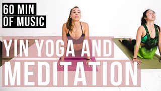 60 min of yin yoga music Also ideal as savasana music or meditation music for anxiety [upl. by Vivica]