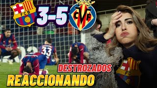 HINCHA DEL BARÇA REACCIONANDO AL BARÇA 35 VILLARREAL EN MONTJUIC 😭 DESTROZADOS ❤️‍🩹😭 XAVI SE VA [upl. by Eiro]