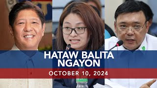 UNTV Hataw Balita Ngayon  October 10 2024 [upl. by Nosnhoj]