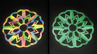 DIY How to Make  Easy Paper Cutting Flower  Beautiful Papercraft Window Decoration 758 [upl. by Eussoj]