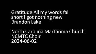 Gratitude All my words fall short I got nothing new Brandon Lake [upl. by Ullman]